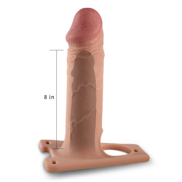 LoveToy Strap on Dildo 20.3 cm Beige