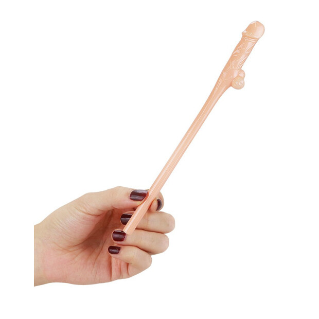 LoveToy Strohalme in Penisform Beige