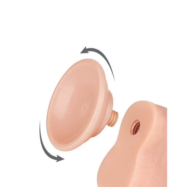 LoveToy - Sliding Skin Dildo 20 cm (Ø 3.9 cm) - Nude