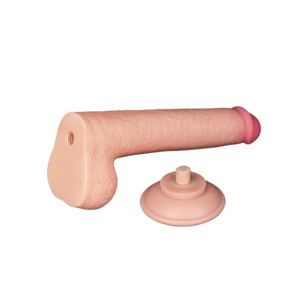 LoveToy - Sliding Skin Dildo 22 cm (Ø 3.7 cm) - Nude