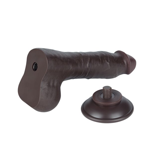 Lovetoy Sliding Skin Dildo Realistisch Schwarz 20 cm ⌀ 3,9 cm