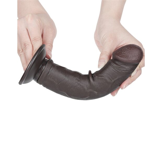LoveToy - Sliding Skin Dildo 20 cm (Ø 3.8 cm)  - Black