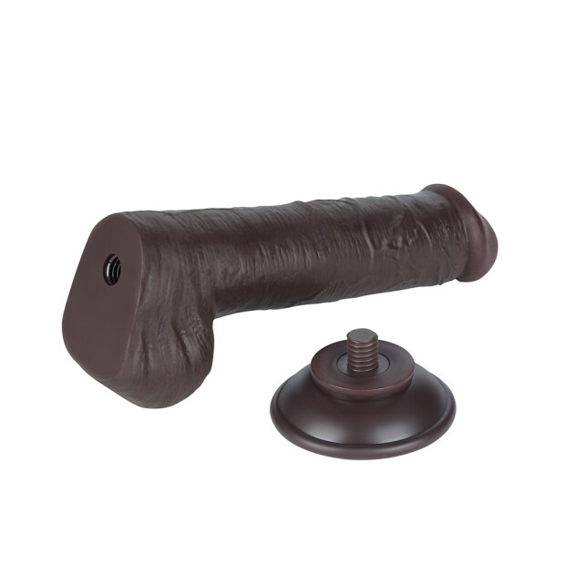 LoveToy - Sliding Skin Dildo 20.8 cm (Ø 4 cm) - Black