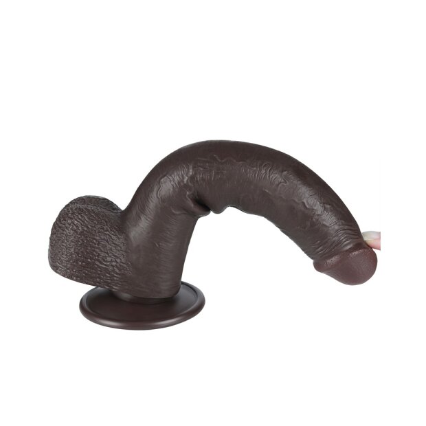 LoveToy - Sliding Skin Dildo 22 cm (Ø 3.7 cm) - Black