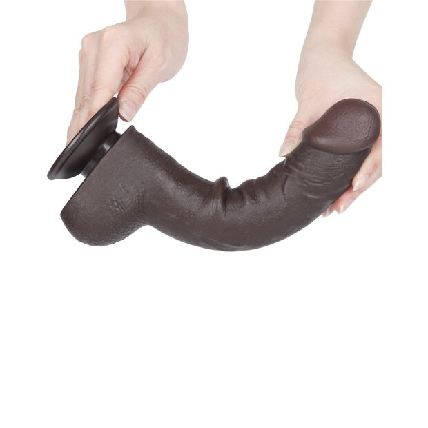 Lovetoy Sliding Skin Dildo Saugnapf Schwarz 24 cm