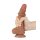 LoveToy - Sliding Skin Dildo 19.5 cm (Ø 3.5 cm) - Brown