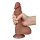 LoveToy - Sliding Skin Dildo 20 cm (Ø 3.9 cm)  - Brown