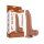 LoveToy - Sliding Skin Dildo 22 cm (Ø 4.3 cm) - Brown