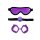 Rimba Soft Bondage Set Purple/Black 3 Pieces
