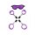 Rimba Soft Bondage Set Purple/Black 6 Pieces