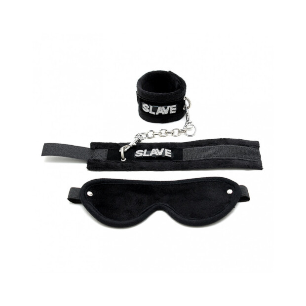 Rimba Soft Bondage Set SLAVE Black 3 Pieces