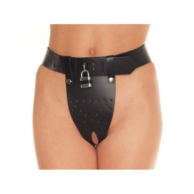 Rimba Chastity Belt with two Holes S M Schwarz