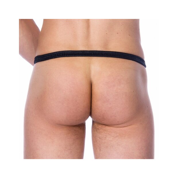 Rimba cockring with leather waistbrief black XL