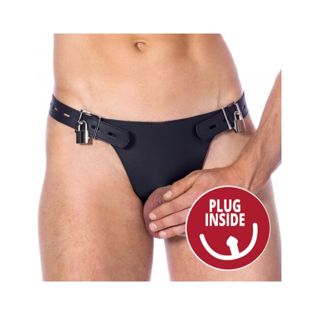 Rimba Mensbrief with Analplug 3,5 cm Black
