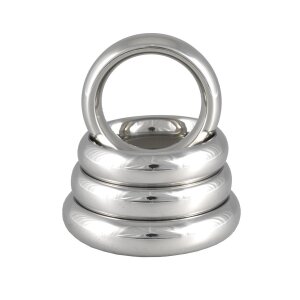 Rimba Cockring aus Edelstahl Silber Ø 4 cm