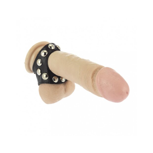 Rimba Verstellbare Penis Tube mit Nieten Schwarz