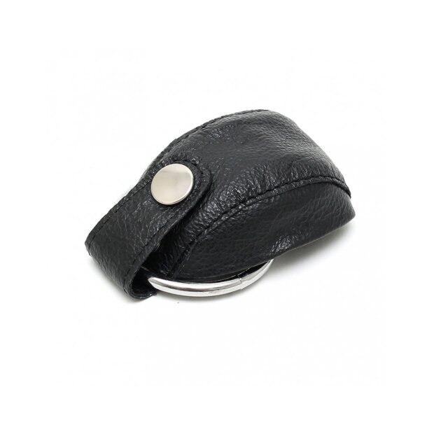 Rimba Penis Chastity Cage with Ring Silver Black Ø 5 cm