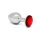 Rimba Plug Anal avec Cristal Argent Rouge Ø 3 cm