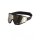 Rimba Leather and Metal Eye Mask Silver Black