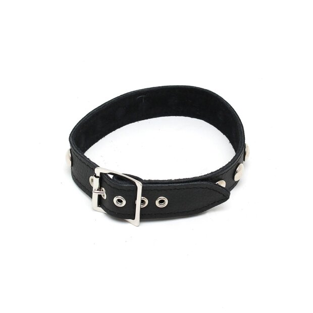 Rimba Collar Decorated with Studs Black M-L
