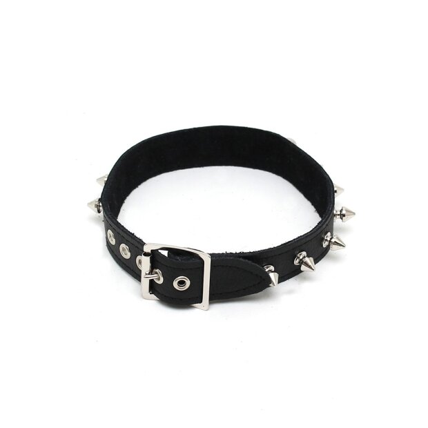 Rimba Collier Décoré de Pointes Noir S-M