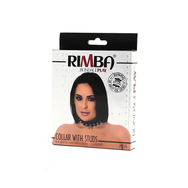 Rimba Collier Décoré de Pointes Noir M-L