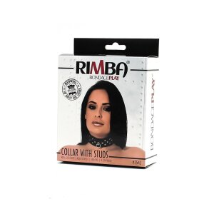 Rimba Collar Decorated with Studs Black S-M