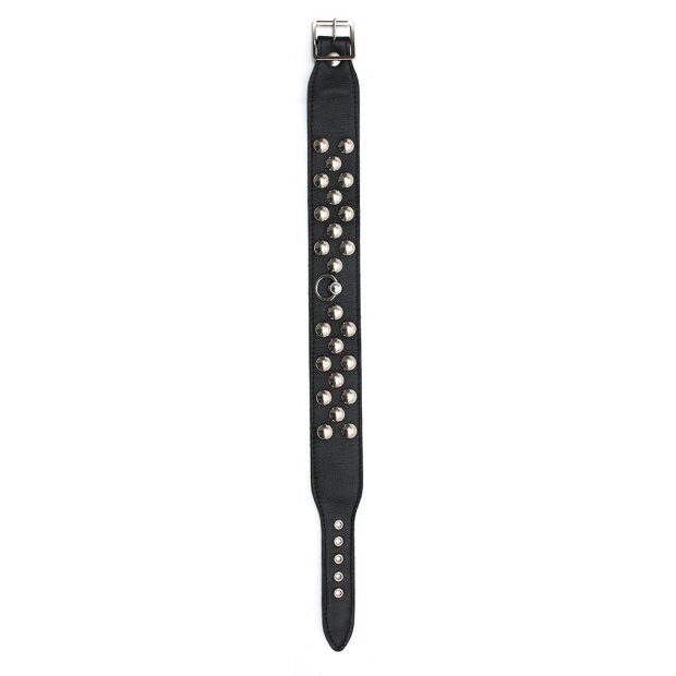 Rimba Collier Décoré de Clous Noir S-M