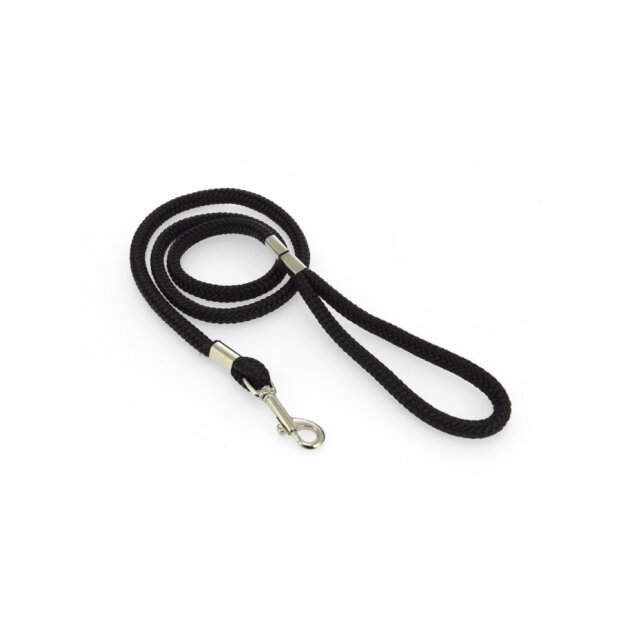 Rimba Leash made of Bondage Rope with Carabiner Hook Black