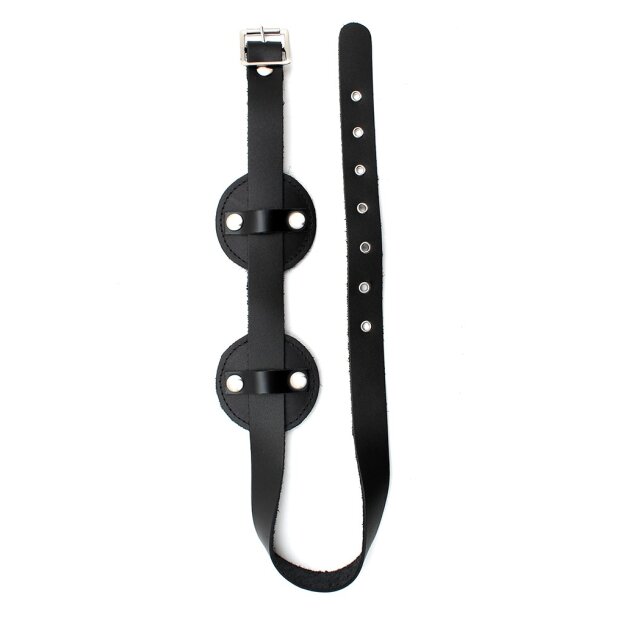 Rimba Masque pour les yeux en cuir Noir