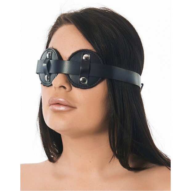 Rimba Masque pour les yeux en cuir Noir