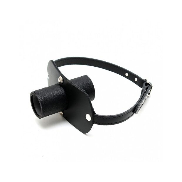 Rimba Gag with Urine Tube Black Ø 4 cm