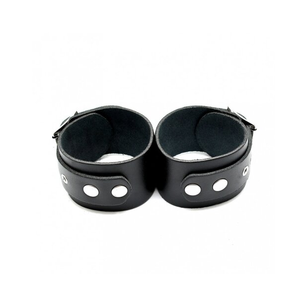 Rimba Split Leather Handcuffs Black
