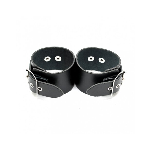 Rimba Split Leather Handcuffs Black