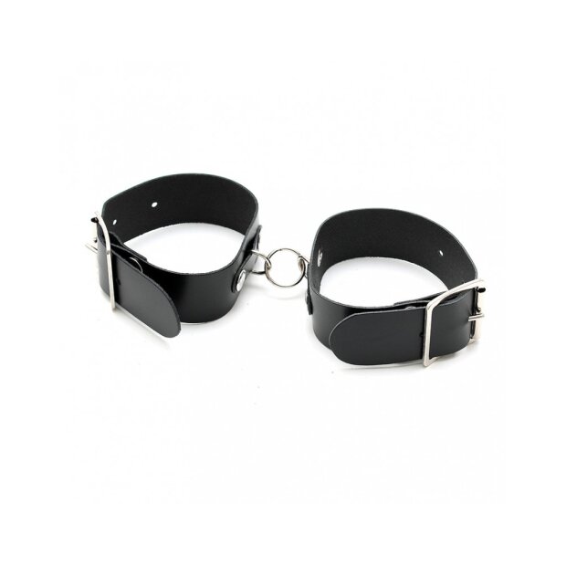 Rimba Simple Handcuffs with Ring Black