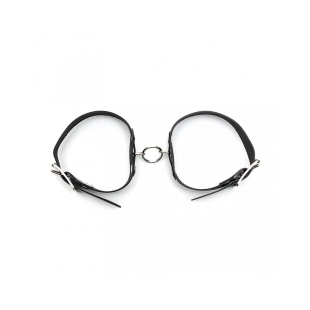 Rimba Simple Handcuffs with Ring Black