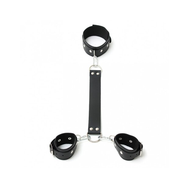 Rimba Combo collier et menottes avec mousqueton Noir