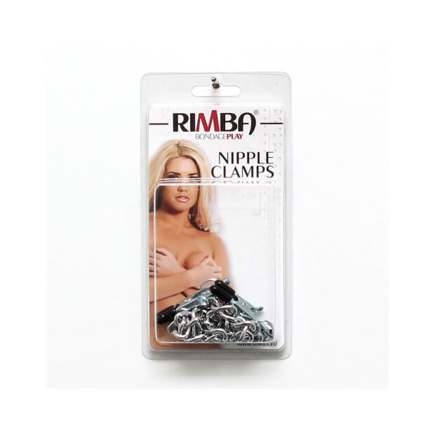 Rimba Nipple Clamps with Chain Silver 2 Pieces