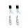 Rimba Nipple Clamps with Chain Silver 2 Pieces