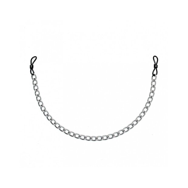 Rimba Pinces à seins en caoutchouc avec chaîne Argent Noir 2 pièces