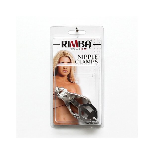 Rimba Adjustable Nipple Clamps with Cords Silver 2 Pieces