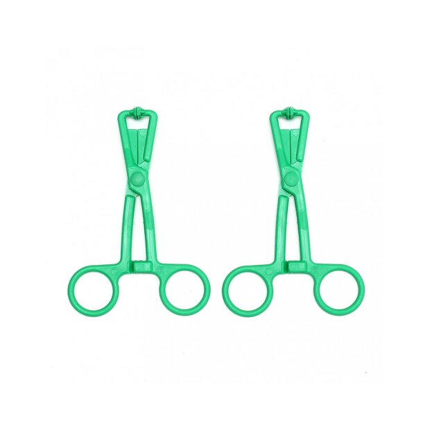 Rimba Scissor-Style Nipple Clamps Green 2 Pieces