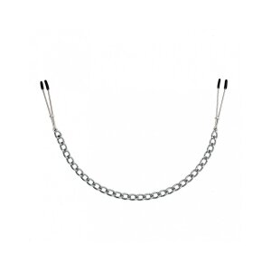 Rimba Pinces à seins avec chaîne Noir Argent...