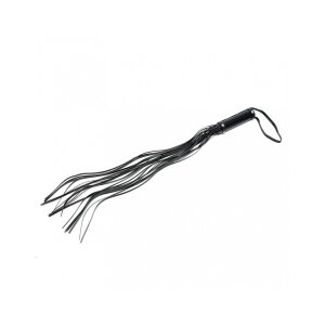 Rimba Bondage Play Whip with 19 Strings (80 cm) Black