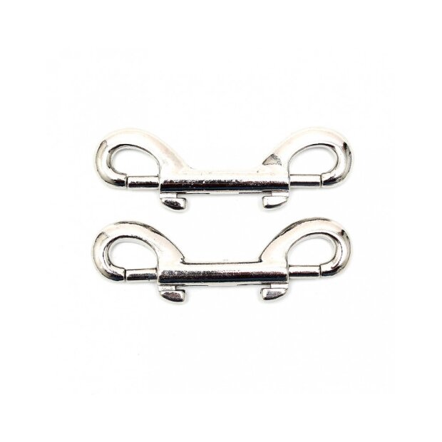 Rimba Double Carabiner Hooks Silver 2 Pieces