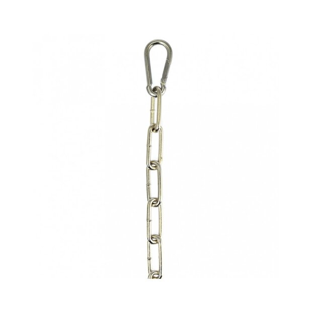 Rimba Kette mit 2 Karabinerhaken Silber 100 cm