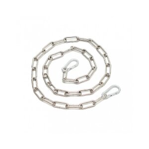 Rimba Chain with 2 Carabiner Hooks Silver 100 cm