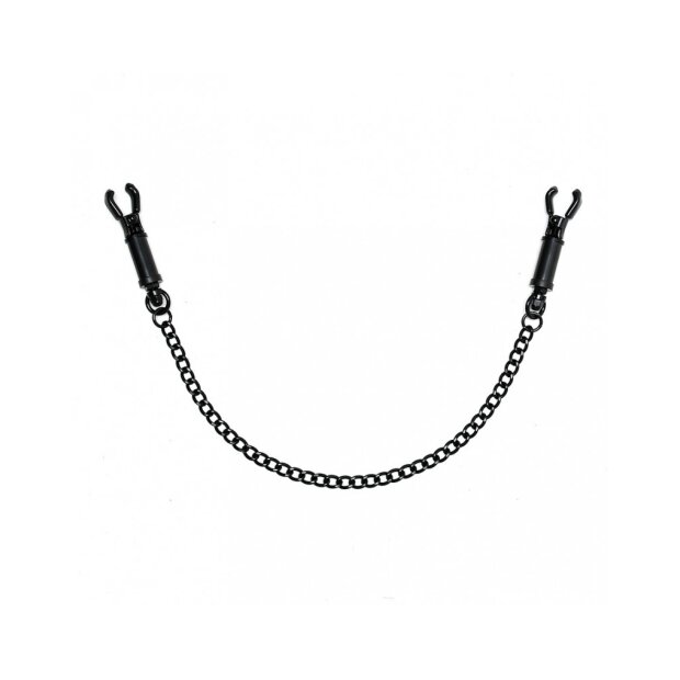 Rimba Nipple Clamps with Chain Black 2 Pieces