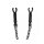 Rimba Nipple Clamps with Chain Black 2 Pieces