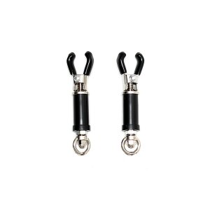 Rimba Pinces à seins Noir Argent 2 pièces